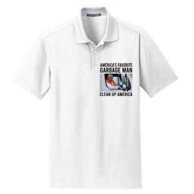 AmericaS Favorite Garbage Man Clean Up America Dry Zone Grid Polo