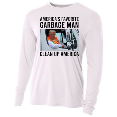 AmericaS Favorite Garbage Man Clean Up America Cooling Performance Long Sleeve Crew