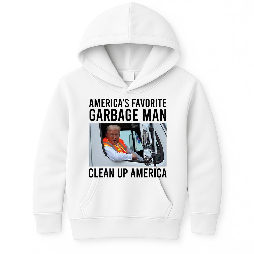AmericaS Favorite Garbage Man Clean Up America Kids Hoodie