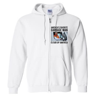 AmericaS Favorite Garbage Man Clean Up America Full Zip Hoodie