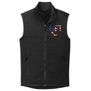 American Flag Graphic Baseball Catcher Gear Baseballin Collective Smooth Fleece Vest