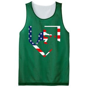 American Flag Graphic Baseball Catcher Gear Baseballin Mesh Reversible Basketball Jersey Tank