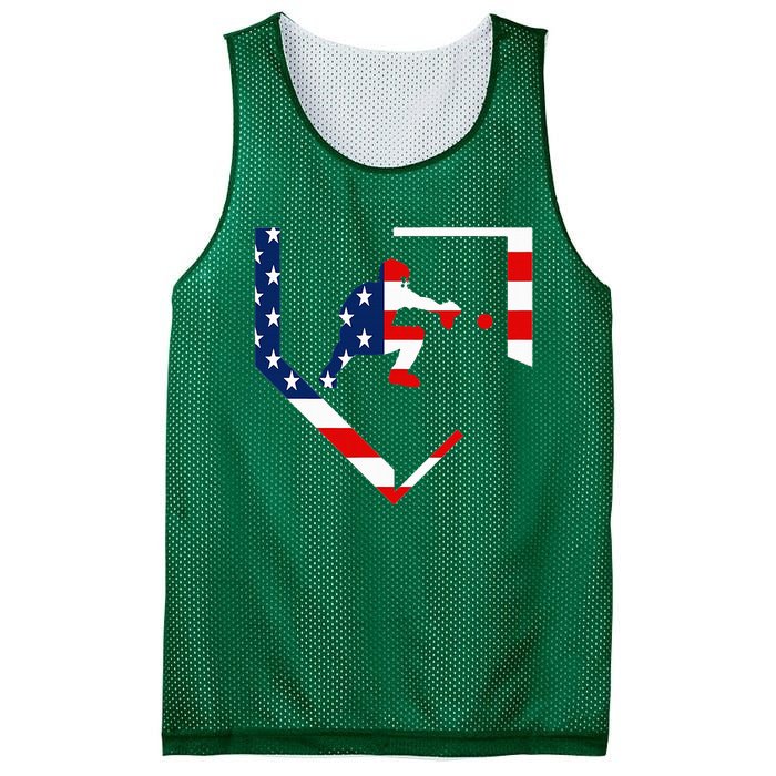 American Flag Graphic Baseball Catcher Gear Baseballin Mesh Reversible Basketball Jersey Tank