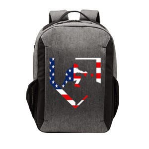 American Flag Graphic Baseball Catcher Gear Baseballin Gift Vector Backpack