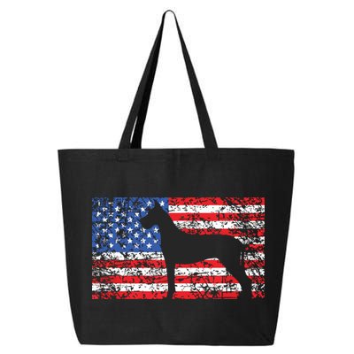 American Flag Great Dane Dog 4th Of July USA Gift 25L Jumbo Tote