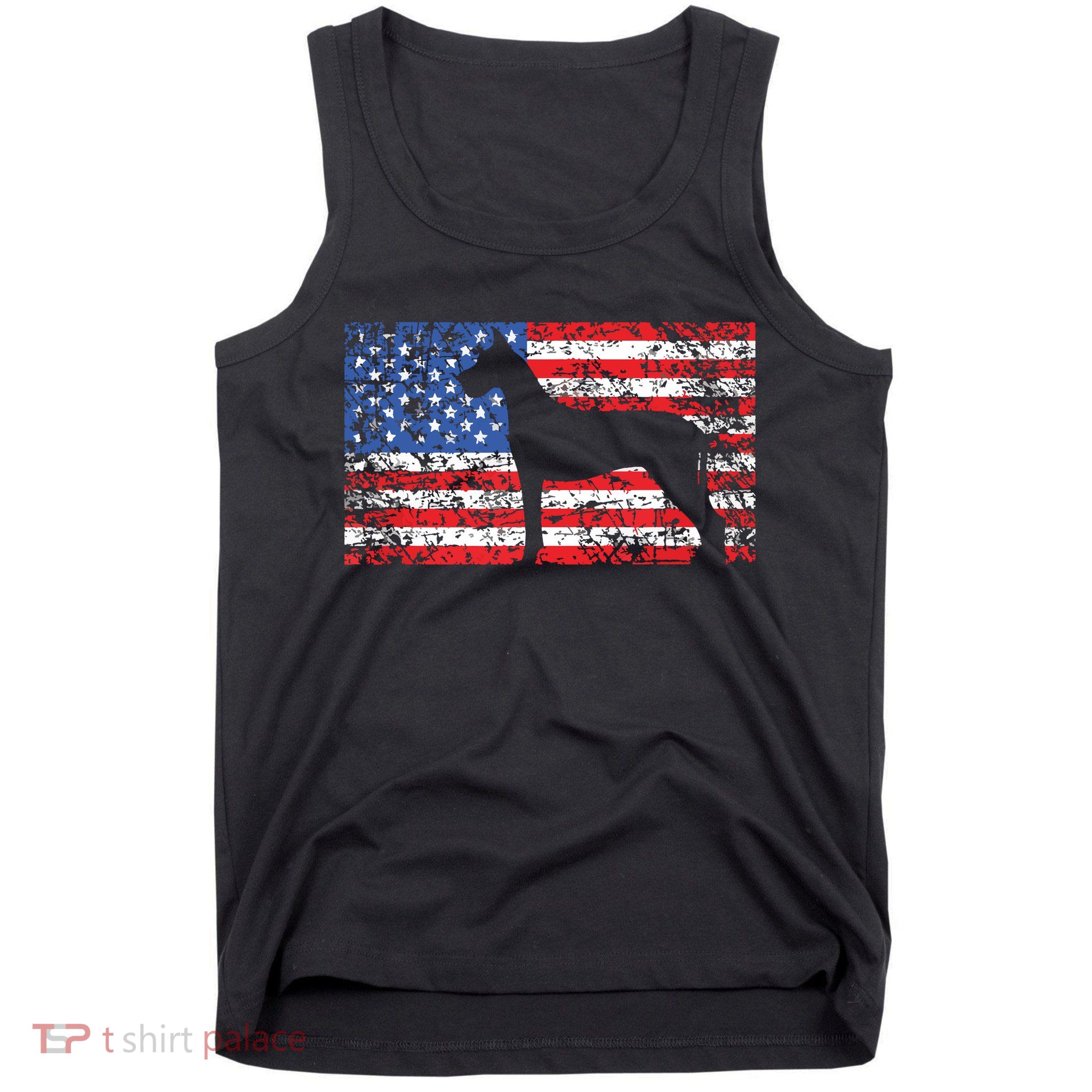 American Flag Great Dane Dog 4th Of July USA Gift Tank Top