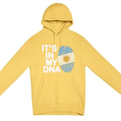 Argentina Flag Gift It's In My Dna Argentinian Argentine Great Gift Premium Pullover Hoodie