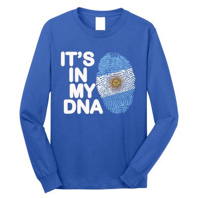 Argentina Flag Gift It's In My Dna Argentinian Argentine Great Gift Long Sleeve Shirt