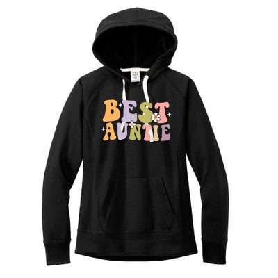 Auntie Funny Gift Best Auntie Ever Auntie Groovy Aunt Gift Women's Fleece Hoodie