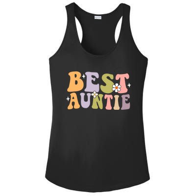 Auntie Funny Gift Best Auntie Ever Auntie Groovy Aunt Gift Ladies PosiCharge Competitor Racerback Tank