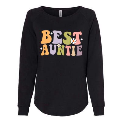 Auntie Funny Gift Best Auntie Ever Auntie Groovy Aunt Gift Womens California Wash Sweatshirt