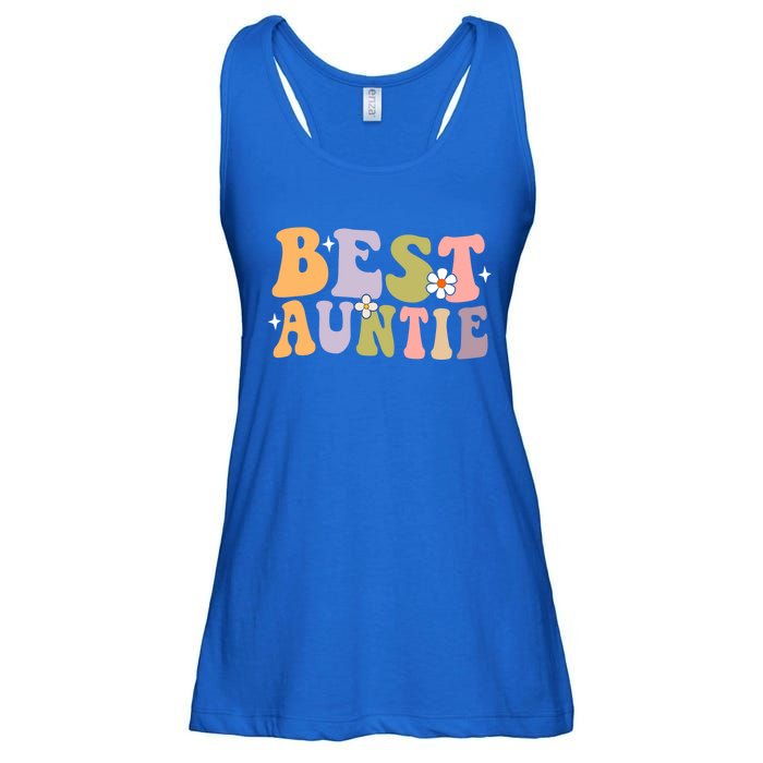 Auntie Funny Gift Best Auntie Ever Auntie Groovy Aunt Gift Ladies Essential Flowy Tank