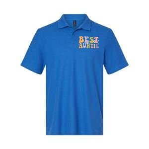 Auntie Funny Gift Best Auntie Ever Auntie Groovy Aunt Gift Softstyle Adult Sport Polo