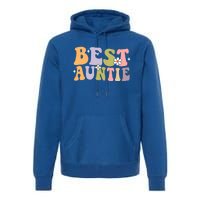 Auntie Funny Gift Best Auntie Ever Auntie Groovy Aunt Gift Premium Hoodie