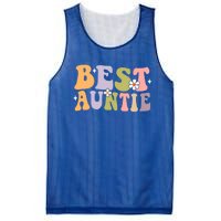 Auntie Funny Gift Best Auntie Ever Auntie Groovy Aunt Gift Mesh Reversible Basketball Jersey Tank