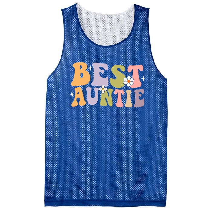 Auntie Funny Gift Best Auntie Ever Auntie Groovy Aunt Gift Mesh Reversible Basketball Jersey Tank