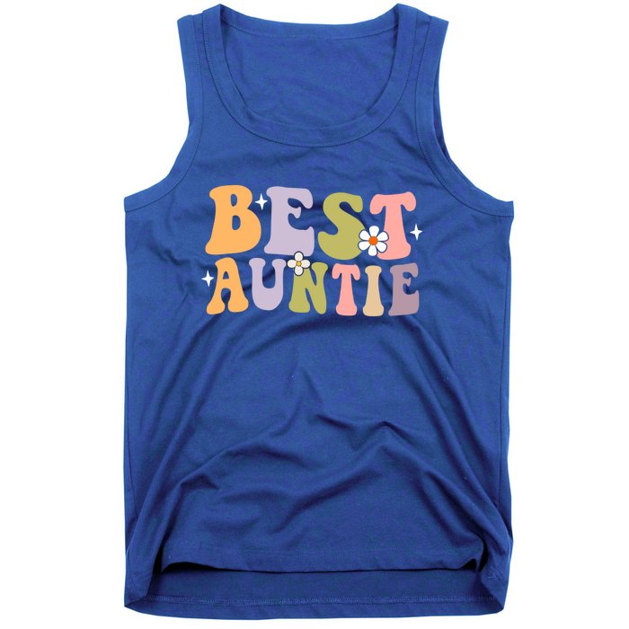 Auntie Funny Gift Best Auntie Ever Auntie Groovy Aunt Gift Tank Top