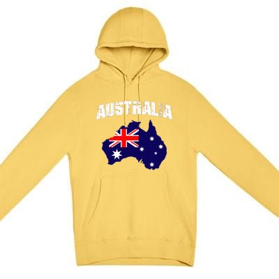 Australia Flag Gift Premium Pullover Hoodie