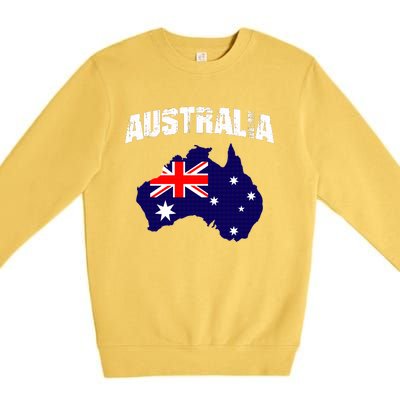 Australia Flag Gift Premium Crewneck Sweatshirt