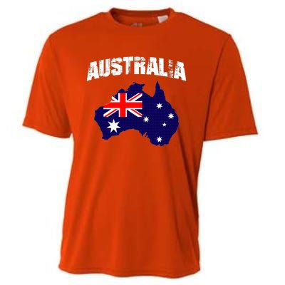 Australia Flag Gift Cooling Performance Crew T-Shirt