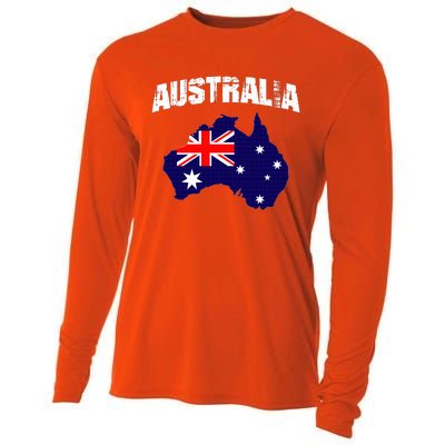 Australia Flag Gift Cooling Performance Long Sleeve Crew