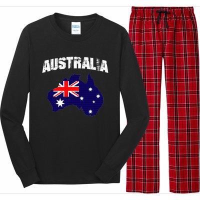 Australia Flag Gift Long Sleeve Pajama Set