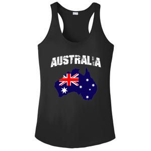 Australia Flag Gift Ladies PosiCharge Competitor Racerback Tank