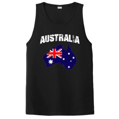 Australia Flag Gift PosiCharge Competitor Tank