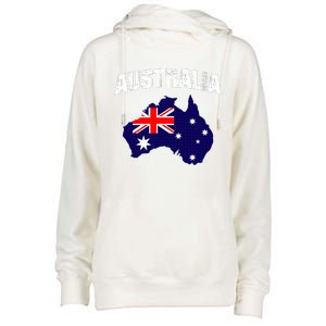 Australia Flag Gift Womens Funnel Neck Pullover Hood