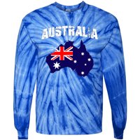 Australia Flag Gift Tie-Dye Long Sleeve Shirt