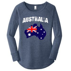 Australia Flag Gift Women's Perfect Tri Tunic Long Sleeve Shirt