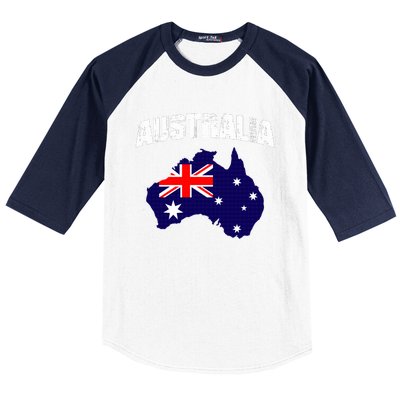 Australia Flag Gift Baseball Sleeve Shirt