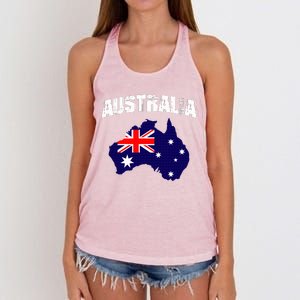 Australia Flag Gift Women's Knotted Racerback Tank