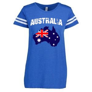 Australia Flag Gift Enza Ladies Jersey Football T-Shirt