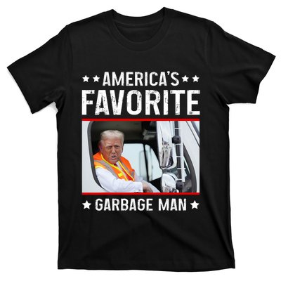 AmericaS Favorite Garbage Man Funny Trump Garbage Truck T-Shirt