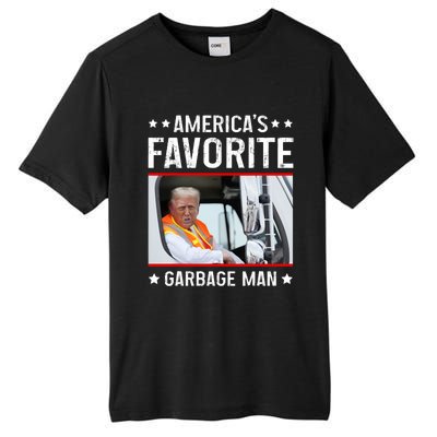 AmericaS Favorite Garbage Man Funny Trump Garbage Truck Tall Fusion ChromaSoft Performance T-Shirt