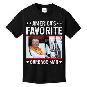 AmericaS Favorite Garbage Man Funny Trump Garbage Truck Kids T-Shirt