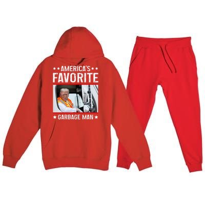 AmericaS Favorite Garbage Man Funny Trump Garbage Truck Premium Hooded Sweatsuit Set