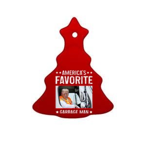 AmericaS Favorite Garbage Man Funny Trump Garbage Truck Ceramic Tree Ornament