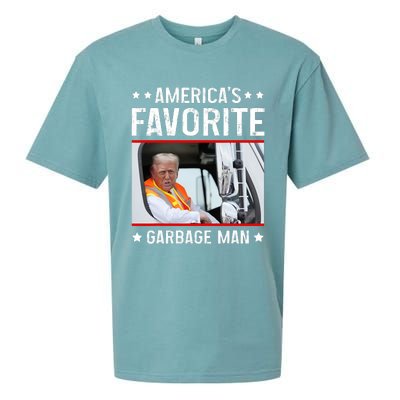 AmericaS Favorite Garbage Man Funny Trump Garbage Truck Sueded Cloud Jersey T-Shirt