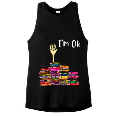 A Funny Gift For Reading Books Librarian Readers Nerd Ladies PosiCharge Tri-Blend Wicking Tank