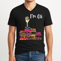 A Funny Gift For Reading Books Librarian Readers Nerd V-Neck T-Shirt
