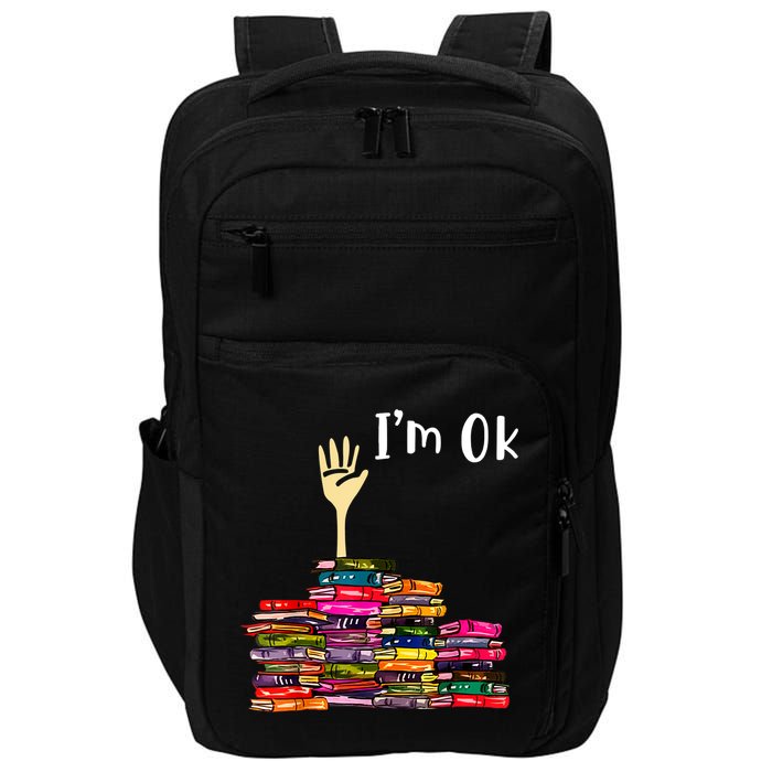 A Funny Gift For Reading Books Librarian Readers Nerd Impact Tech Backpack