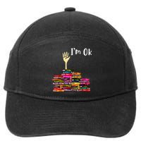 A Funny Gift For Reading Books Librarian Readers Nerd 7-Panel Snapback Hat