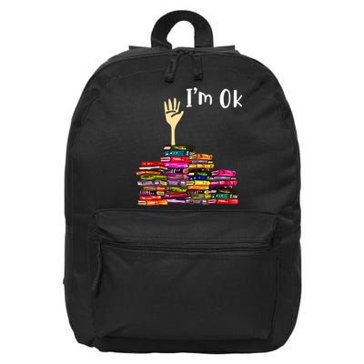 A Funny Gift For Reading Books Librarian Readers Nerd 16 in Basic Backpack