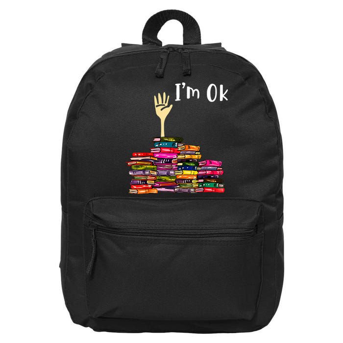 A Funny Gift For Reading Books Librarian Readers Nerd 16 in Basic Backpack