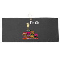 A Funny Gift For Reading Books Librarian Readers Nerd Large Microfiber Waffle Golf Towel