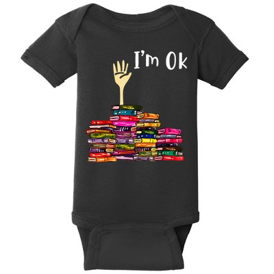 A Funny Gift For Reading Books Librarian Readers Nerd Baby Bodysuit