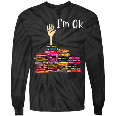 A Funny Gift For Reading Books Librarian Readers Nerd Tie-Dye Long Sleeve Shirt