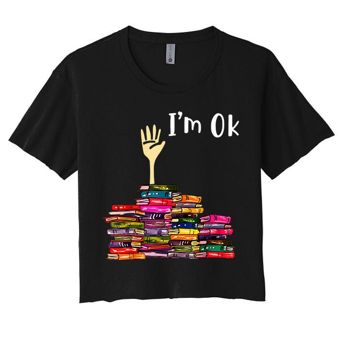 A Funny Gift For Reading Books Librarian Readers Nerd Crop Top